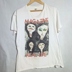 Sol's Magazine Real Life Rank Punk Rock White Graphic T-Shirt
